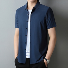 ZG1393男式2023年夏季新款衬衫男短袖商务时尚休闲衬衣男装P105，男装衬衫，电商B360