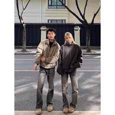 【有货】廓形绒毛内里棉衣仿兔加绒加厚棉衣夹克MY271特P90，男装夹克，星座908-1