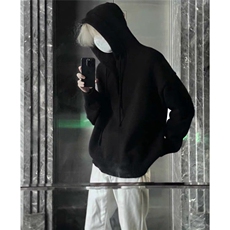 秋冬男士毛衣宽松连帽套头纯色毛线衣青年针织衫高级感LM333-P58，男装针织衫/毛衣，星座1008