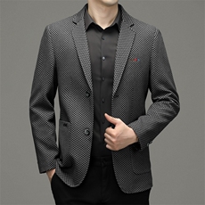 中年男士休闲西装单西春秋新款男装潮流西服商务外套JZ2316-P170，男装西服，星座1105-3