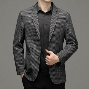 中年男士休闲西装单西春秋新款男装潮流西服商务外套 JZ2316-P170图片