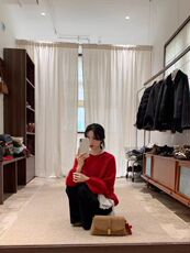 2026年秋季时尚百搭通勤简约休闲通勤套头，女装针织衫/毛衣，锦瑟羊绒