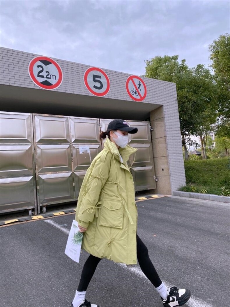 重工加厚立领长款羽绒服，女装羽绒服，驿谷