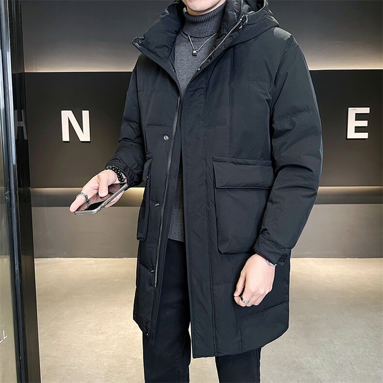 标50极寒厚款中长款羽绒服男2025新款连帽外套B240-YR8173-P265,男装羽绒服,电商B240