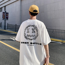夏季新款港风印花T恤时尚百搭冰丝圆领T恤BS3103-P32，男装T恤，星座717