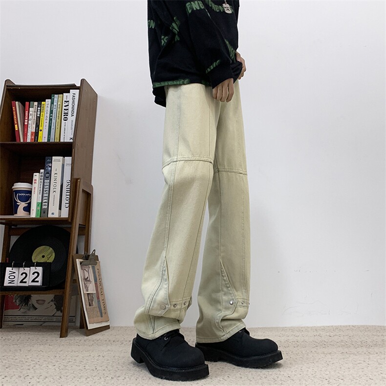 美式复古显瘦高街牛仔裤男春夏直筒阔腿宽松休闲长裤子783-P55,男装牛仔裤,电商A178