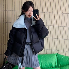 黑色棉服女2025年新款冬季小个子宽松面包服短款加厚保暖棉衣外套，男装棉衣，星座1210-1