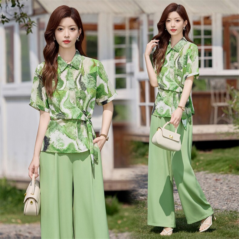 现货！夏季新款2025套装女时尚洋气优雅简约时髦气质两件套,女装套装/套裙,魅影
