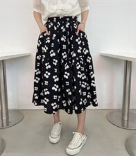 夏季新品女装松紧腰半身裙，女装半身裙，魅丽女孩