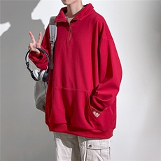 1360克重磅半拉链POLO衫50%棉50%涤纶大码M-5XL卫衣男WY77077P65，男装Polo衫，星座226-2