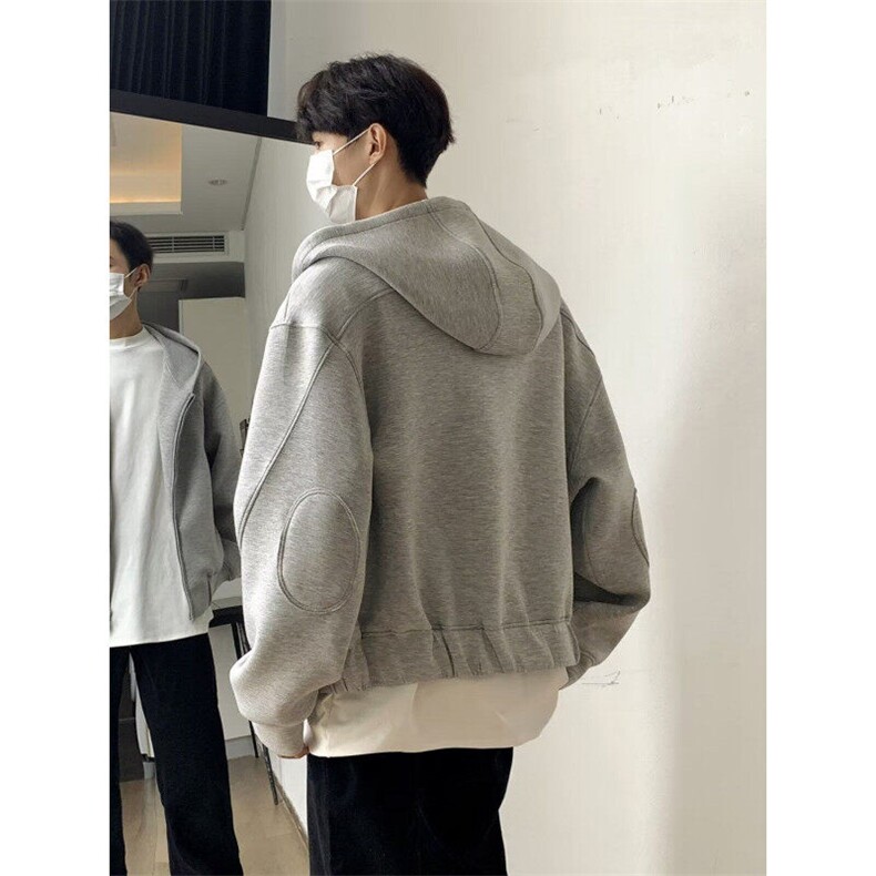 W9217-P68网图现货春季新款连帽ins美式复古开衫卫衣外套,男装卫衣,星座1608-2