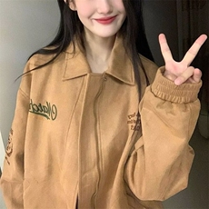 现货美式复古格纹腰带弯刀休闲裤女刺绣设计阔腿慵懒宽松长裤，男装休闲裤，星座506A