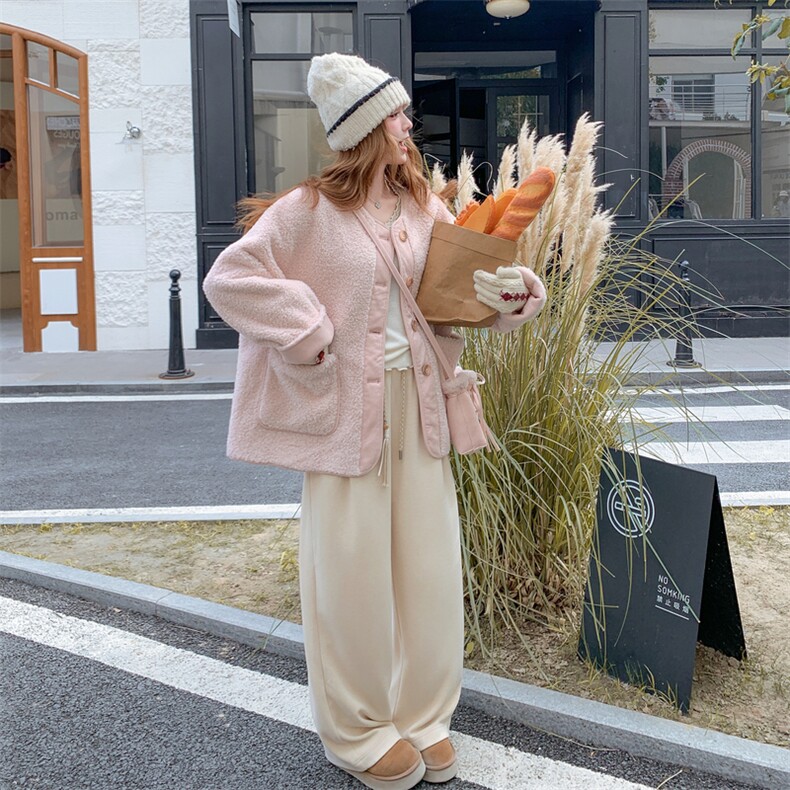 新品25冬皮毛一体配包包外套棉服5561-P205-K308,女装棉衣/棉服,2C305