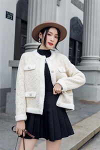 水貂毛外套图片