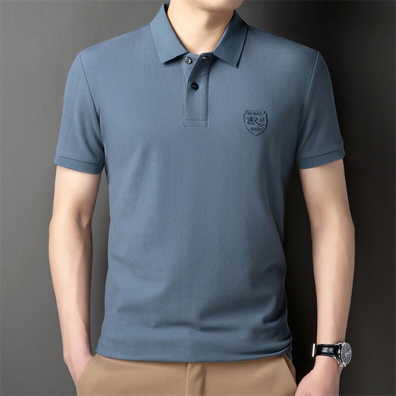 2024纯棉休闲款Polo衫男短袖夏季青年百搭T恤男上衣HP7740-P55,男装Polo衫,星座1105-3