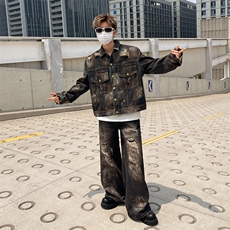 秋季新款牛仔套装潮男外套韩版潮流修身帅气夹克衣服TZ021-P125，男装夹克，星座308B-2