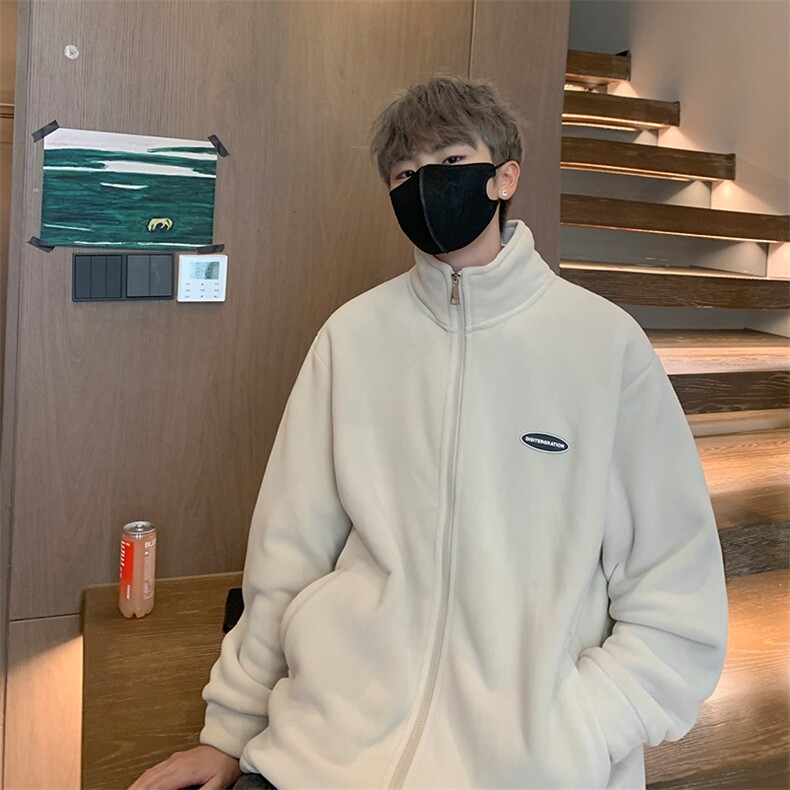 8XL-M摇粒绒外套男奥粒绒加厚羊羔绒卫衣内胆夹克JK1314P68控88,男装夹克,电商D206-1