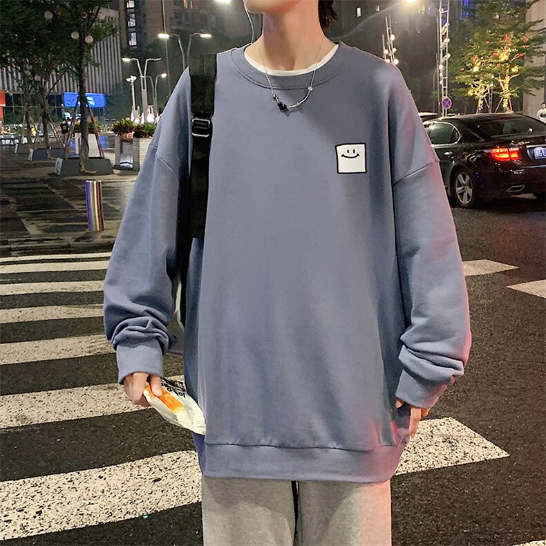 S6316-P28秋季圆领卫衣男大码韩版宽松长袖外套,男装卫衣,电商A040