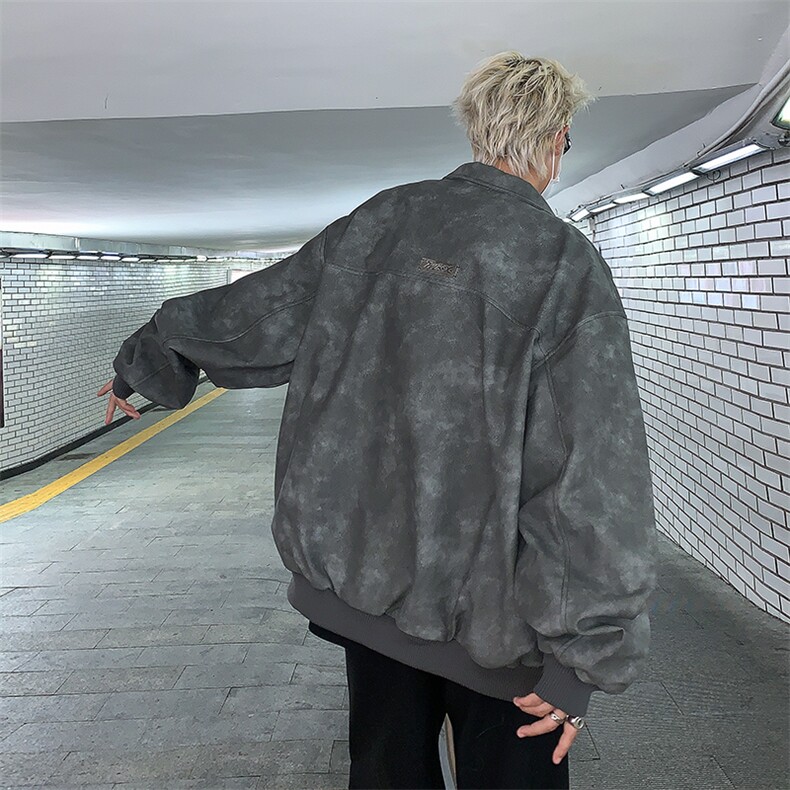 Wt8227-P73美式街头宽松型PU皮夹克外套,男装夹克,星座1501-1