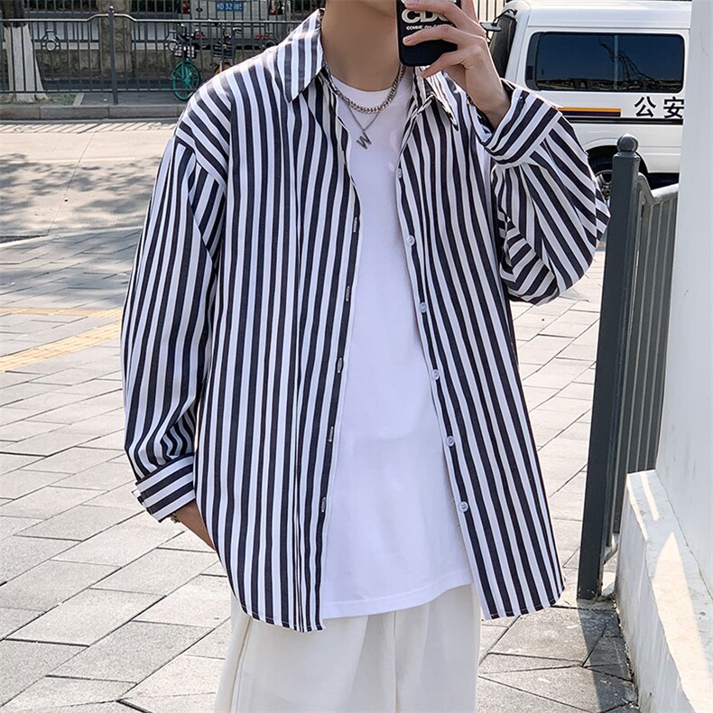 长袖衬衫男港风日系GC09P33,男装衬衫,星座1116-2