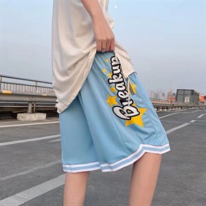 2022新款星星印花短裤男女同款运动裤嘻哈五分裤GK26P24图片