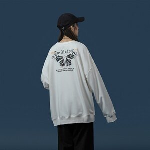【】A003-HW3128-P50新款蝴蝶印花圆领套头卫衣 蒙马特1图片