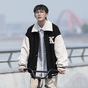 新款男百搭设计感灯芯绒面料cityboy风针织外套WT2405-P85控138图片