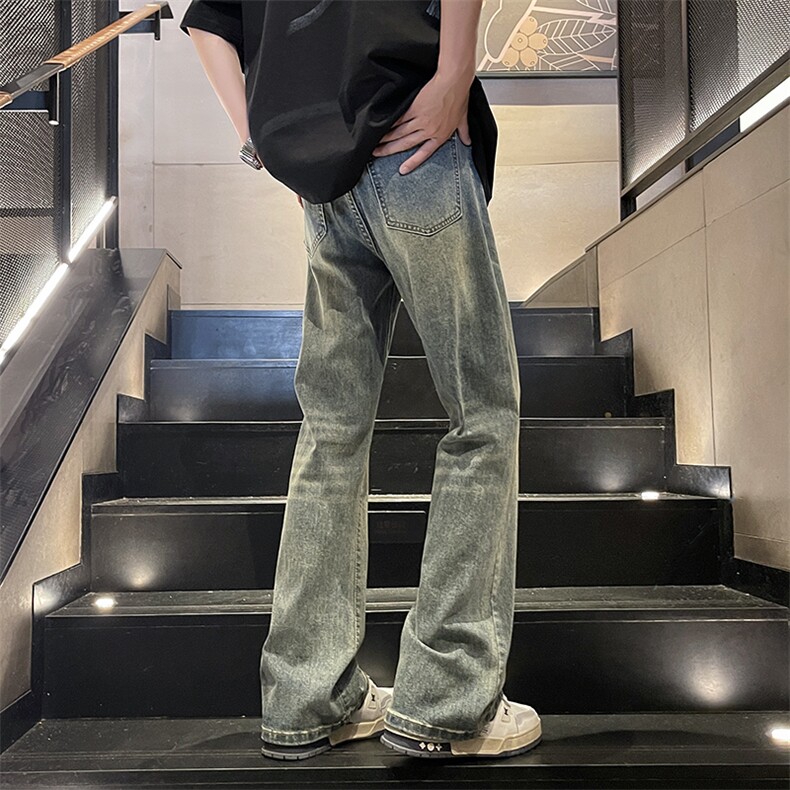 美式潮流高街复古宽松水洗牛仔裤K2374P55,男装牛仔裤,电商D325