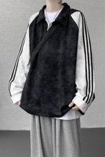 WY10162-特P45控88撞色拼接大码百搭宽松卫衣男，男装卫衣，电商A059