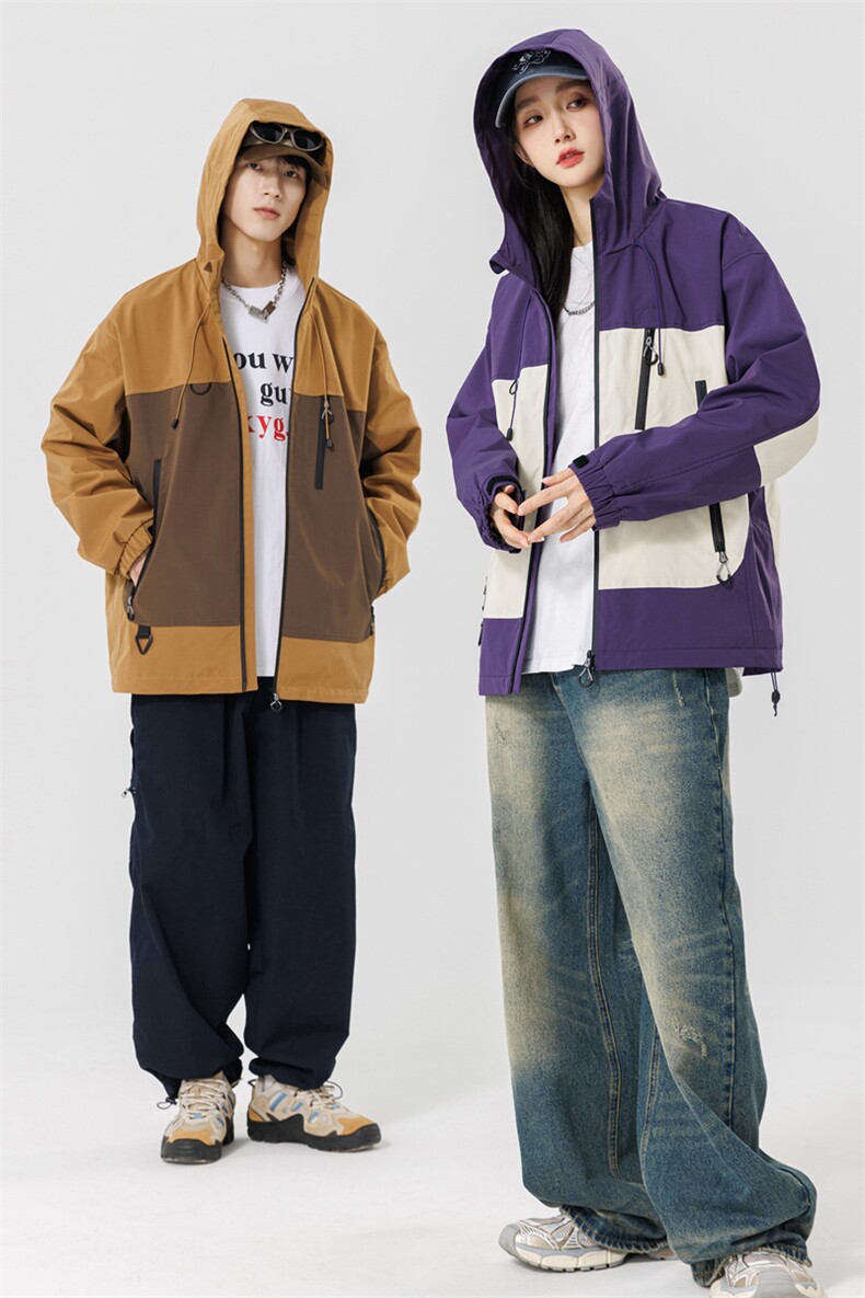 中性风现货三防户外夹克男连帽冲锋衣外套DSA157B-J129-P60,男装夹克,电商A157B