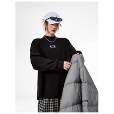W10716-P38网图现货德绒半高领长袖T恤cleanfit宽松打底衫卫衣，男装T恤，星座1608