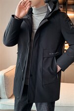 主推90%白鸭绒M-8XL大码中长羽绒服109-2198-P205，男装羽绒服，星座109