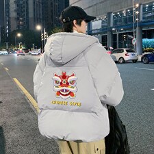 MY16185-P100加厚加绒连帽棉衣男大码棉服男面包服男，男装棉衣，电商A040