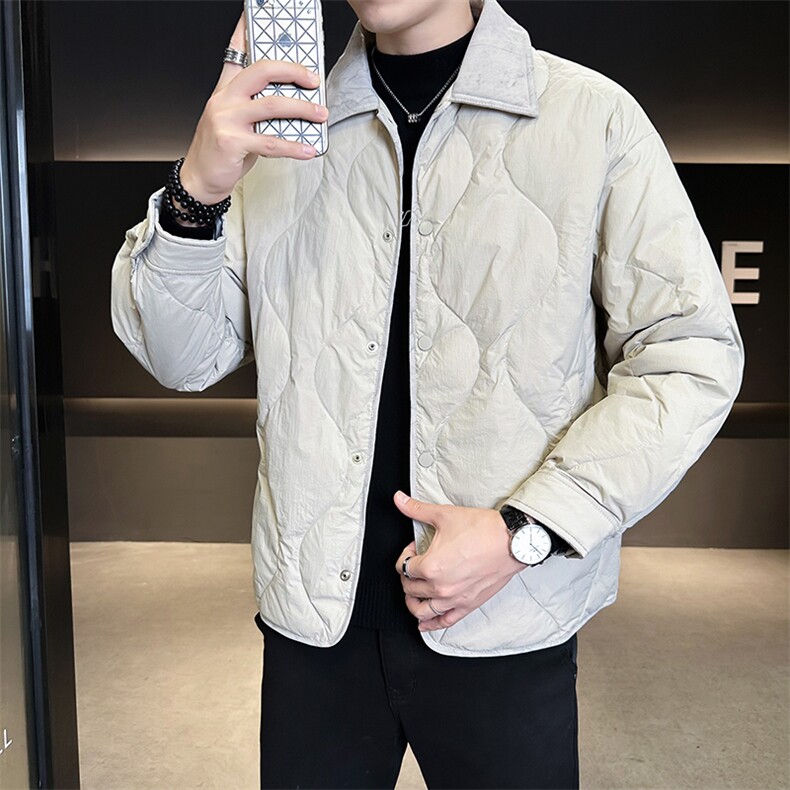 90新标2025冬季翻领简约休闲加厚保暖羽绒服外套X2519-P248,男装羽绒服,电商A413