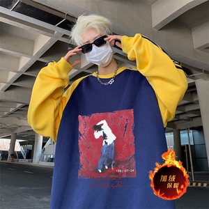 抖音得物供货 提供视频 秋冬重磅美式宽松织带圆领卫衣0733图片