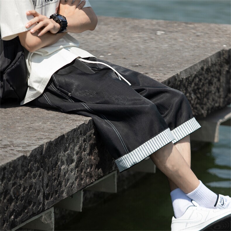 夏季新款潮牌仿天丝牛仔高级感冰丝垂感休闲七分裤男2560特P31,男装牛仔裤,电商C305A