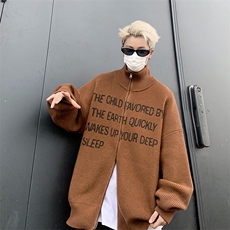 B317P62秋冬男生宽松休闲开衫毛衣外套日系休闲男，男装针织衫/毛衣，星座512-6
