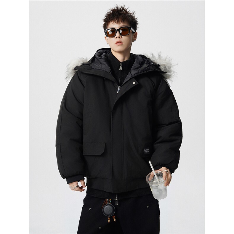 1连帽可脱卸毛领S-5XL大码：聚酯纤维棉衣男MY77917P138控198，男装棉衣，星座226-2