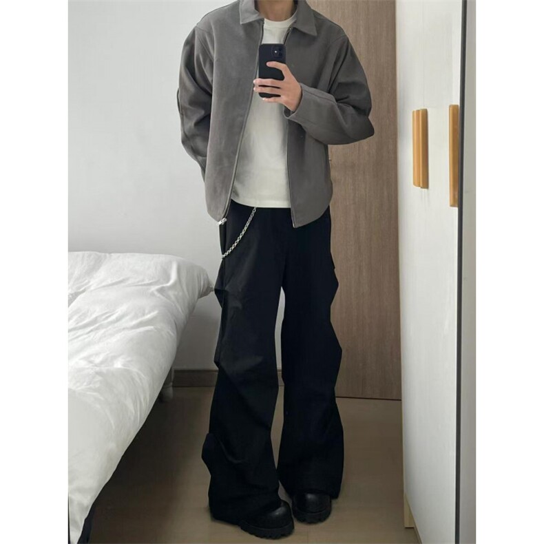 【有货】cleanfit灰色短款盔甲外套男春秋高级感夹克S260HH-P65,男装夹克,星座1007（原301D）