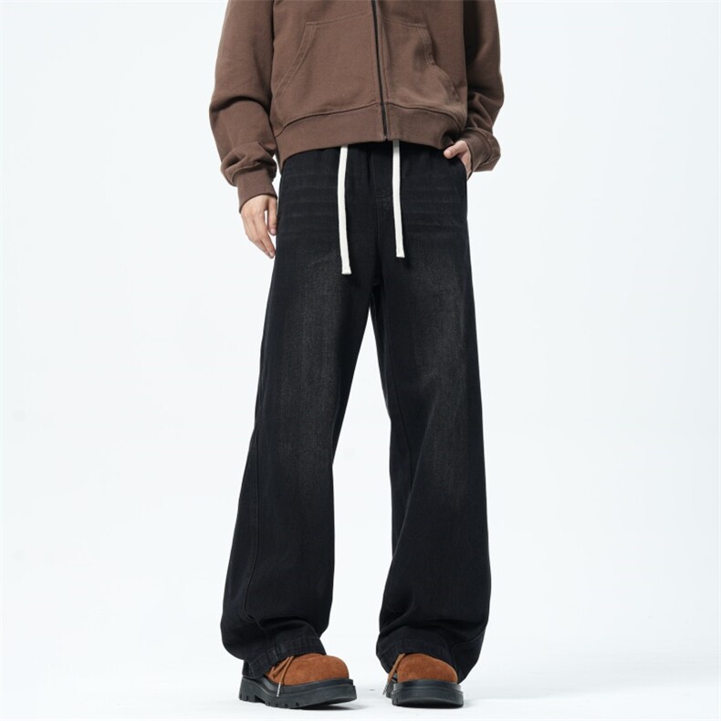 【主推现货S-4XL】水洗直筒牛仔裤男宽松长裤A080-8206-P65控88,男装牛仔裤,电商A080