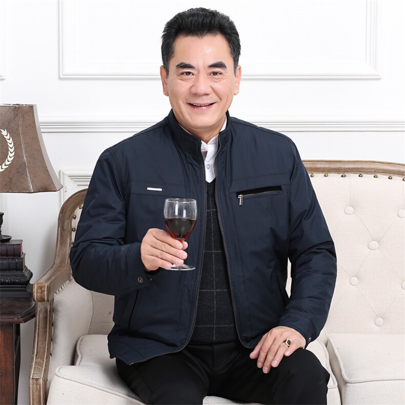 四季款夹克，长年不断货中老年夹克男爸爸立领外套老人衣服外套,男装夹克,星座1216（原钱塘722）