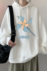 连帽卫衣男大码运动服帽衫外套WY2112-P35加绒款P40，男装卫衣，电商A040