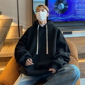 8XL-M羊羔绒卫衣男秋冬加肥加大码胖子连帽卫衣WY201-P65控78图片