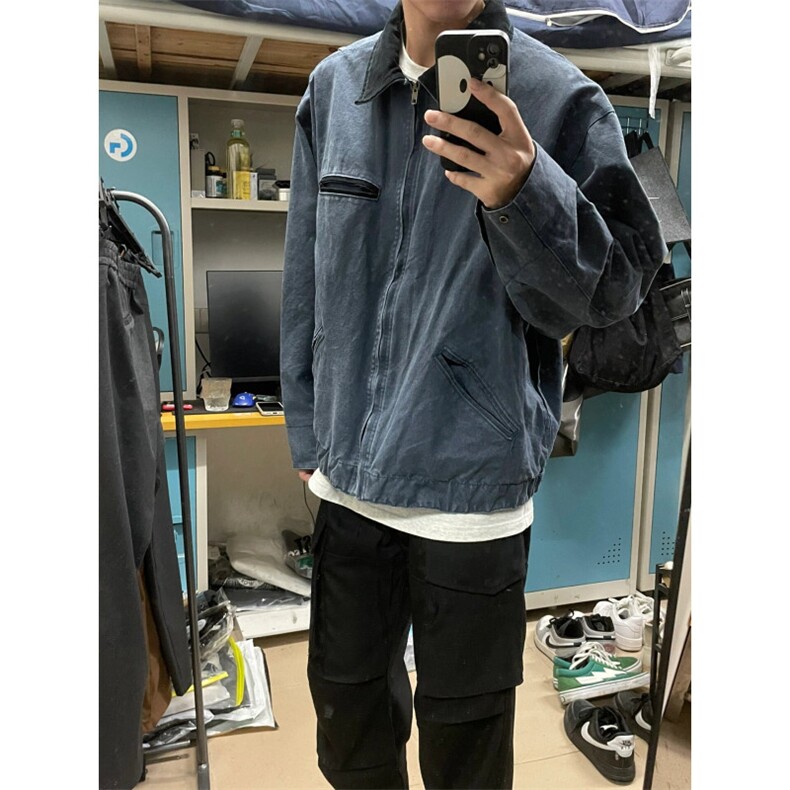 底特律工装夹克短款古着美式复古潮牌cleanfit外套男春秋P11-P85,男装夹克,星座1007（原301D）