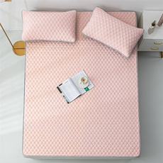 2023新款凉感丝0.4cm乳胶纯色床单款凉席三件套，凉席，一起卖家纺