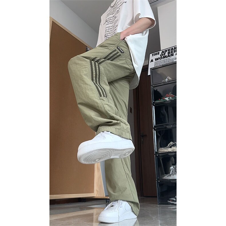 大量现货 休闲裤男夏季薄款设计感速干直筒百搭长裤DY5032-P55图片