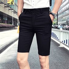 2021英伦潮潮男韩版修身夜店发型师商务休闲格子条纹短裤P50，男装休闲裤，星座1904A