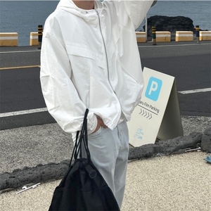 816B-WT007-P85 春夏防晒服户外夹克运动连帽冲锋衣潮牌情侣中性图片
