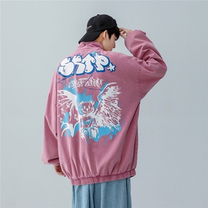 26春季款潮流休闲宽松情侣手绘夹克外套 JK9138 /P30图片