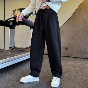 加绒加厚裤子男款冬季2025新款美式休闲弯刀裤 A313-18232-P68图片
